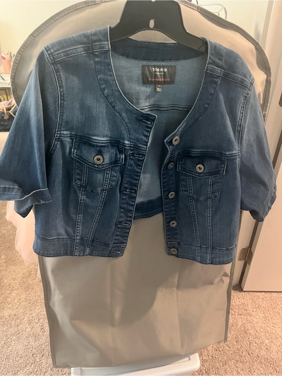 torrid Jackets & Blazers - torrid Indigo Blue Cropped Denim Jacket